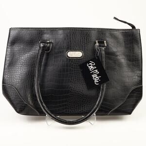 Bob Mackie Everglades Collection Shopper Tote Faux Crocodile Embossed Leather